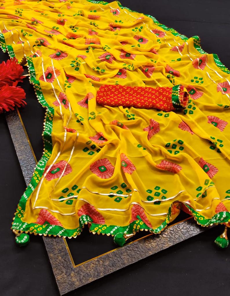 Vini 74 Casual Daily Wear Georgette Printed Latest Saree Collection